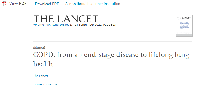 Kuva: Elsevierin Lancet-lehden abstrakti